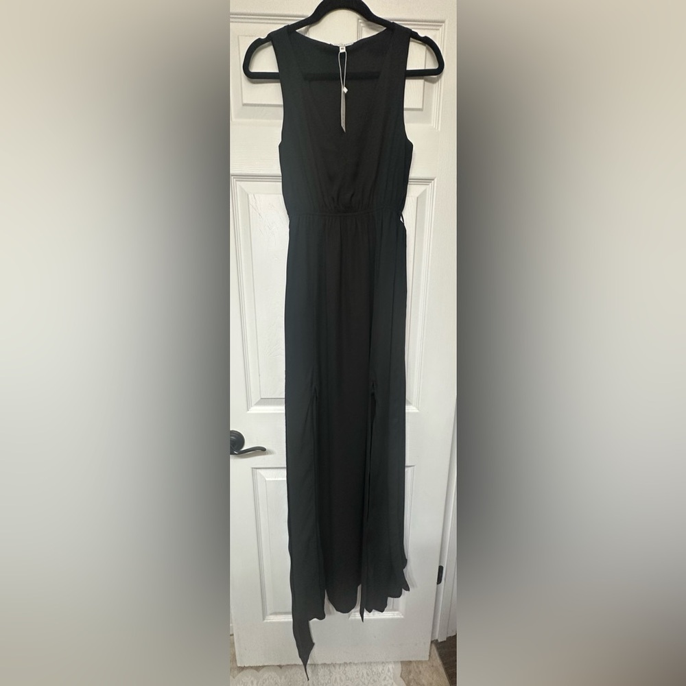 NWT Baltic Born Hera Maxi dress v neck sleeveless belted Black dress XS
